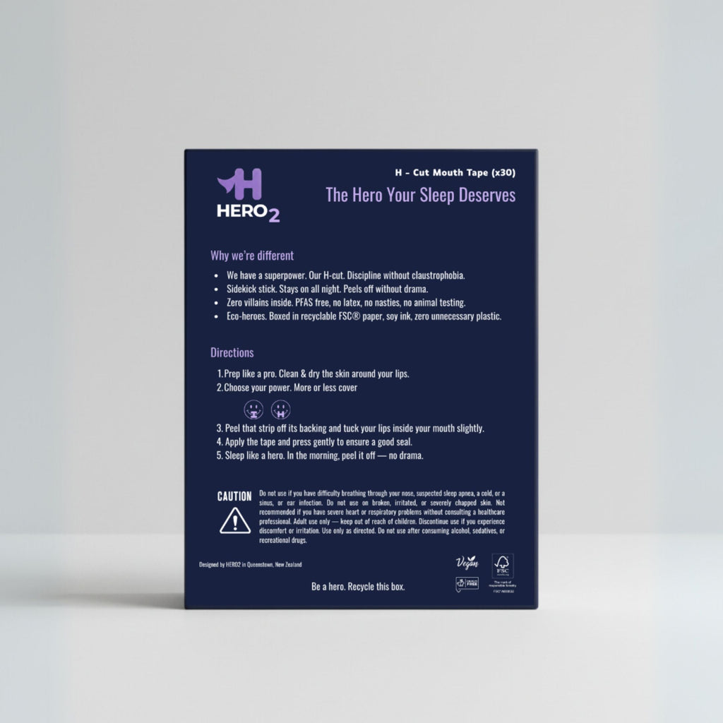 Eco-friendly packaging Hero2 H-cut mouth tape for sleep NZ

